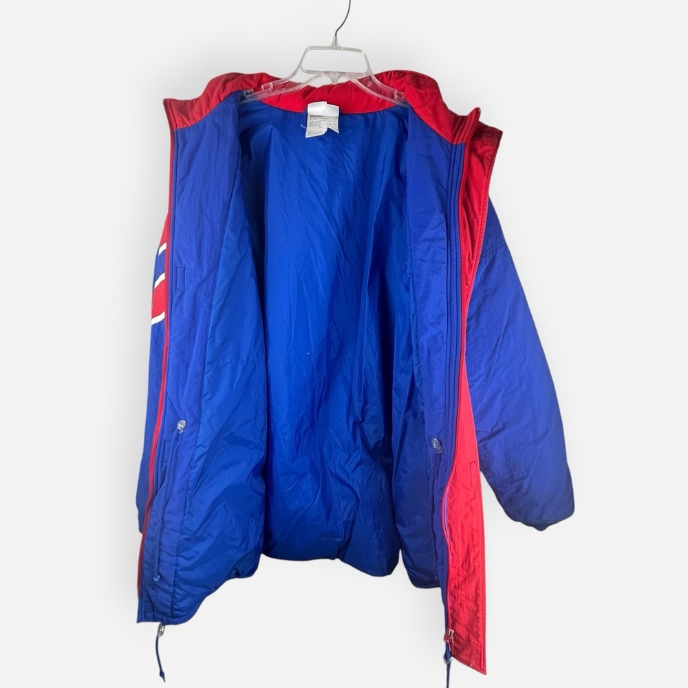 Vintage adidas USA Puffer Coat Red White Blue 3 Stripe‎ XL Team Olympics Soccer - Picture 7 of 12